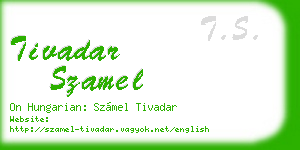 tivadar szamel business card