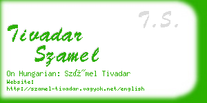 tivadar szamel business card